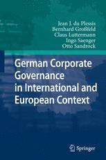 German Corporate Governance In International And European Context Prof Dr Jean J Du Plessis