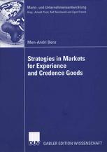 Strategies In Markets For Experience And Credence Goods 1st Edition Menandri Benz Auth