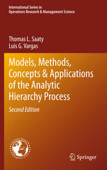 Models Methods Concepts Applications Of The Analytic Hierarchy Process 2nd Edition Thomas L Saaty