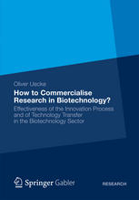 How To Commercialise Research In Biotechnology Effectiveness Of The Innovation Process And Of Technology Transfer In The Biotechnology Sector 1st Edition Oliver Uecke Auth