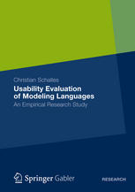 Usability Evaluation Of Modeling Languages 1st Edition Christian Schalles Auth