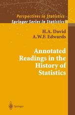 Annotated Readings In The History Of Statistics 1st Edition H A David