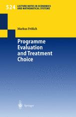 Programme Evaluation And Treatment Choice 1st Edition Dr Markus Frlich Auth