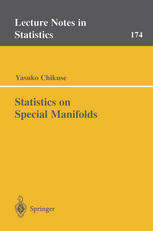 Statistics On Special Manifolds 1st Edition Yasuko Chikuse Auth