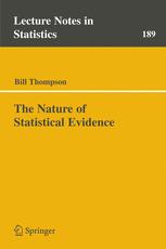 The Nature Of Statistical Evidence 1st Edition Bill Thompson Auth