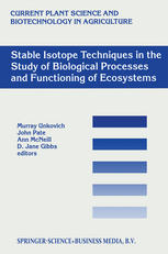 Stable Isotope Techniques In The Study Of Biological Processes And Functioning Of Ecosystems 1st Edition Todd E Dawson