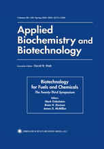 Biotechnology For Fuels And Chemicals The Twentythird Symposium 1st Edition Johanna Sderstrm