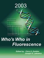 Whos Who In Fluorescence 2003 1st Edition Chris D Geddes
