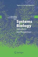 Systems Biology Definitions And Perspectives 1st Edition Hans V Westerhoff