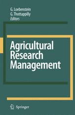 Agricultural Research Management 1st Edition Professor Gad Loebenstein