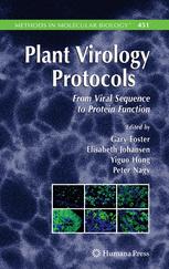 Plant Virology Protocols From Viral Sequence To Protein Function 2nd Edition Peter Palukaitis