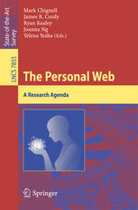 The Personal Web A Research Agenda 1st Edition Joanna Ng Auth