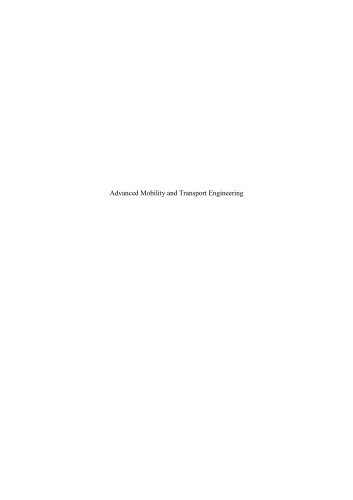 Advanced Mobility And Transport Engineering Slim Hammadi Mekki Ksouri