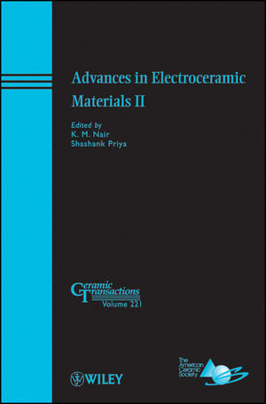 Advances In Electroceramic Materials Ii Volume 221 K M Nair