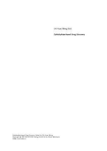 Carbohydratebased Drug Discovery Chihuey Wong