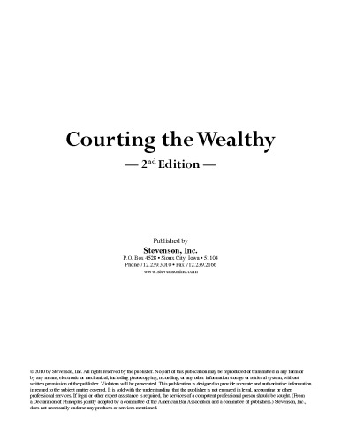 Courting The Wealthy Second Edition Mgr