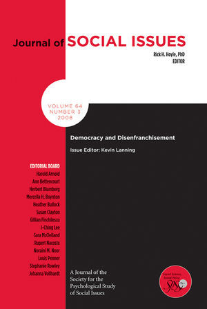 Democracy And Disenfranchisement Volume 64 Kevin Lanning Rick H Hoyle