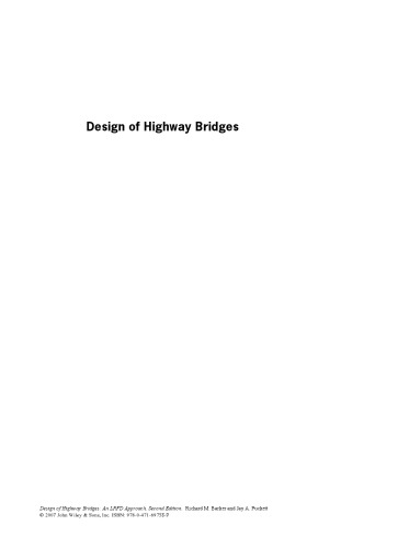Design Of Highway Bridges An Lrfd Approach Second Edition Richard M Barker