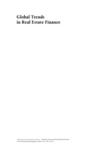 Global Trends In Real Estate Finance Graeme Newell Karen Sieracki