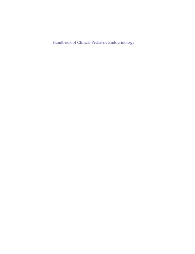 Handbook Of Clinical Pediatric Endocrinology Second Edition Charles G D Brook