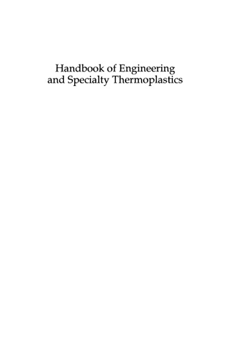 Handbook Of Engineering And Specialty Thermoplastics Vol 4 Nylons Sabu Thomas P M Visakh