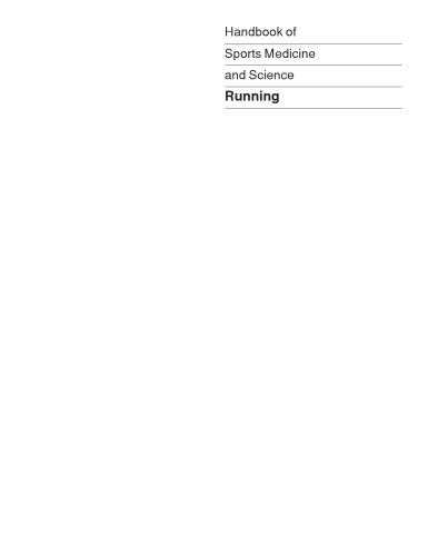 Handbook Of Sports Medicine And Science Running John A Hawley