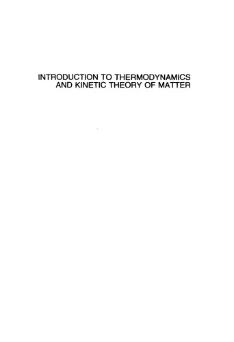 Introduction To Thermodynamics And Kinetic Theory Of Matter Second Edition Dr A I Burshsteinauth