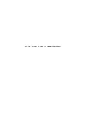 Logic For Computer Science And Artificial Intelligence Ricardo Caferraauth