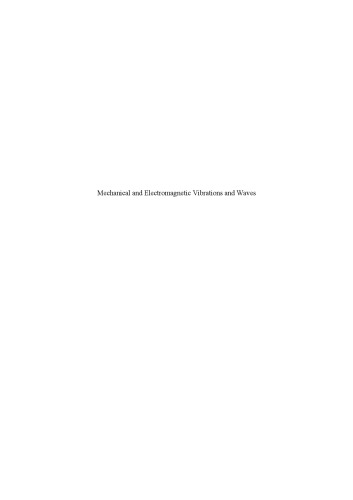 Mechanical And Electromagnetic Vibrations And Waves Tamer Becherrawyauth