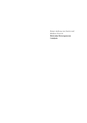 Molecular Heterogeneous Catalysis A Conceptual And Computational Approach Prof Dr Rutger Anthony Van Santen
