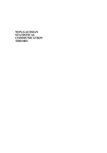 Nongaussian Statistical Communication Theory David Middletonauth