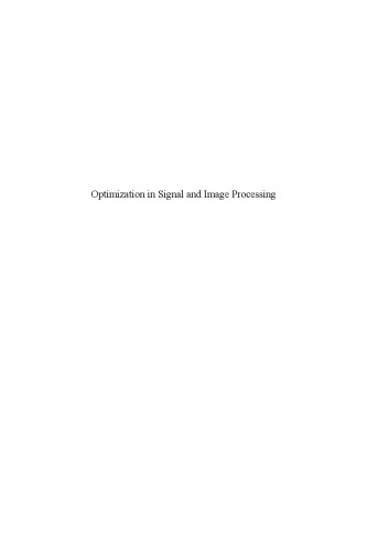 Optimization In Signal And Image Processing Patrick Siarry