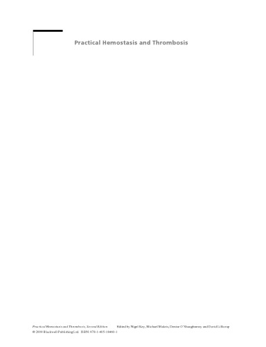 Practical Hemostasis And Thrombosis Second Edition Nigel S Key