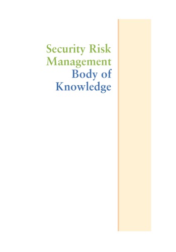 Security Risk Management Body Of Knowledge Julian Talbot Miles Jakemanauth