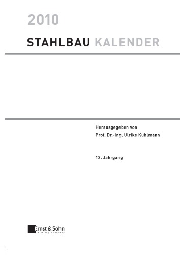 Stahlbaukalender 2010 Schwerpunkt Verbundbau Ulrike Kuhlmann