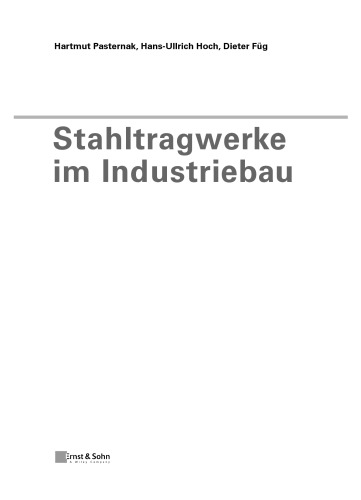 Stahltragwerke Im Industriebau Prof Dring Hartmut Pasternak