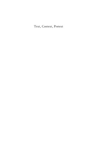 Text Context Pretext Critical Issues In Discourse Analysis H G Widdowsonauth