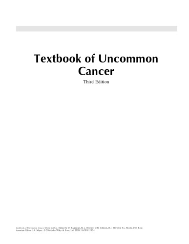 Textbook Of Uncommon Cancer Third Edition Derek Raghavan Martin L Brecher