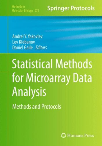 Statistical Methods For Microarray Data Analysis Methods And Protocols 1st Edition Andrei Y Yakovlev