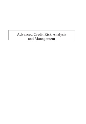 Advanced Credit Risk Analysis And Management Ciby Josephauth