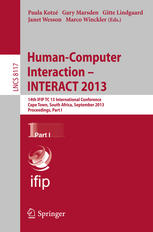 Humancomputer Interaction Interact 2013 14th Ifip Tc 13 International Conference Cape Town South Africa September 26 2013 Proceedings Part I 1st Edition Florian Larrue