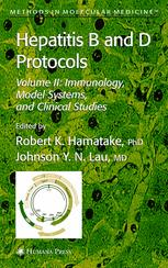Hepatitis B And D Protocols Volume 2 Immunology Model Systems And Clinical Studies 1st Edition Darren S Miller