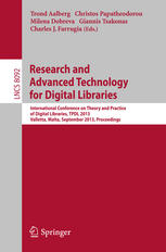 Research And Advanced Technology For Digital Libraries International Conference On Theory And Practice Of Digital Libraries Tpdl 2013 Valletta Malta September 2226 2013 Proceedings 1st Edition Gobinda G Chowdhury Auth