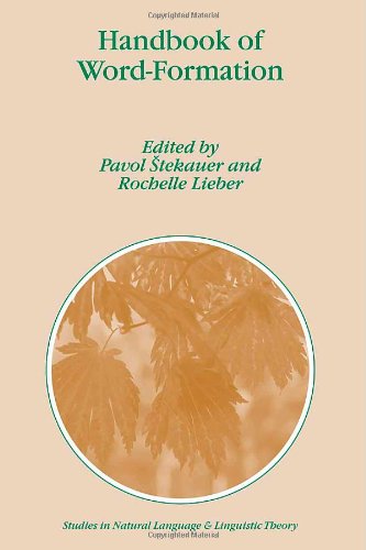 Handbook Of Wordformation 2005th Edition Pavol Stekauer Rochelle Lieber