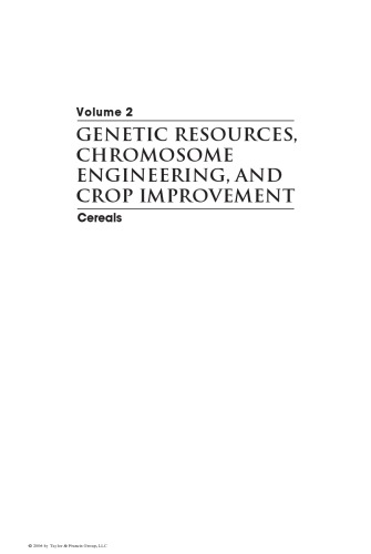 Genetic Resources Chromosome Engineering And Crop Improvement Cereals Vol 2 Singh
