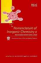 Nomenclature Of Inorganic Chemistry Ii Recommendations 2000 Jon A Mccleverty