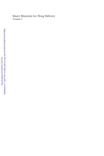Smart Materials For Drug Delivery Volume 2 Carmen Alvarezlorenzo Angel Concheiro