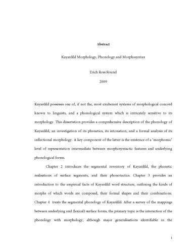 Kayardild Morphology Phonology And Morphosyntax