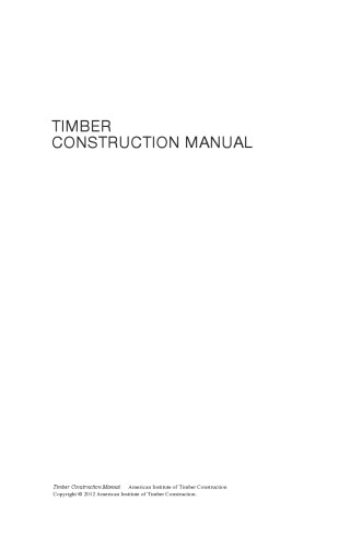 Timber Construction Manual American Institute Of Timber Construction