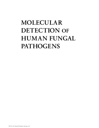 Molecular Detection Of Human Fungal Pathogens Dongyou Liu